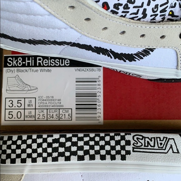 VANS SK8-Hi Reissue Dly Black/True White WMNS - Picture 12 of 16